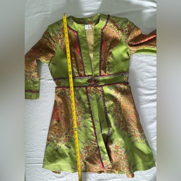 Andrea Becker Green Paisley linen Jacket - Picture 8 of 10